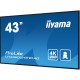 iiyama PROLITE Pizarra de caballete digital 108 cm (42.5) LED Wifi 500 cd / m² 4K